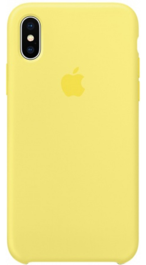Чехол Silicone Case для iPhone X/Xs желтый в Тюмени